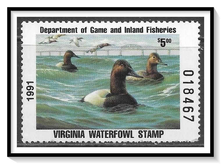 State Virginia #4 Duck Hunting Permit Unsigned NG