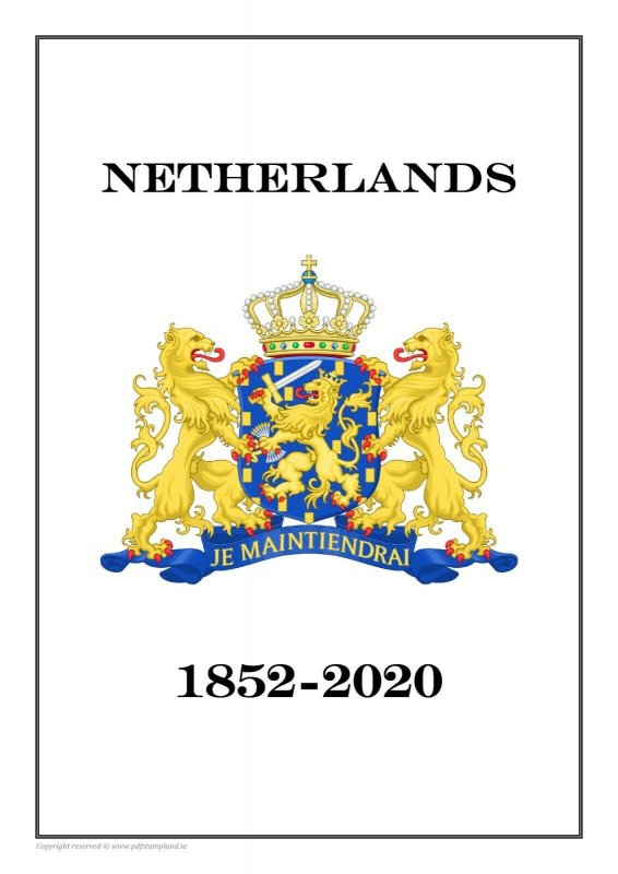 Netherlands Nederland 1852-2020 PDF(DIGITAL) STAMP ALBUM PAGES