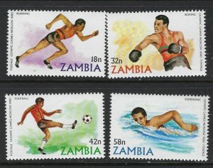 Zambia 216-19 MNH 1980 Olympics  (fe3087)