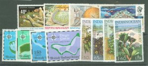 British Indian Ocean Territory #44-47/78-81/82-85  Single (Complete Set) (Maps)