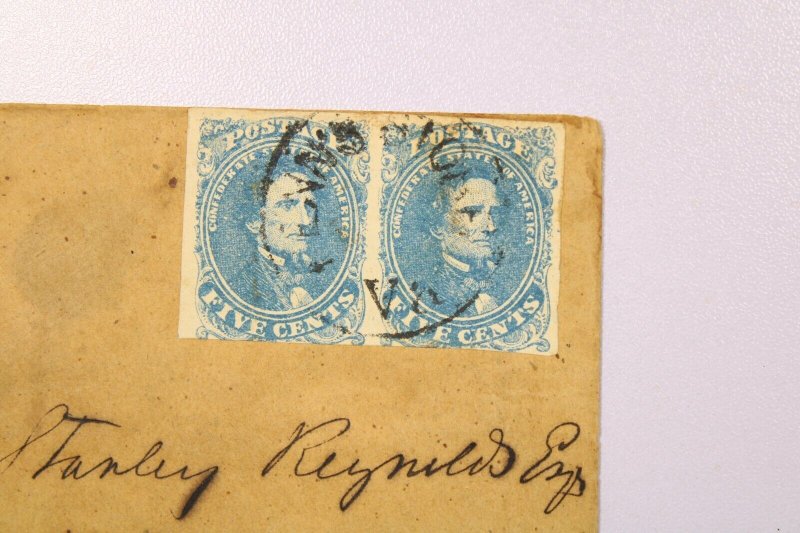 CSA - 186x Scarce FENN's STORE VA Cancel / #1 Pair - L38883