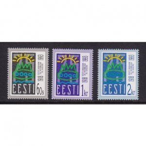 Estonia  #238-240  MNH  1993   anniversary republic