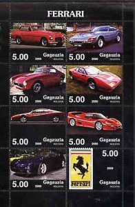 GAGAUZIA - 2000 - Ferrari Cars - Perf 8v Sheet - Mint Never Hinged-Private Issue