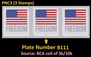 US 5789 Old Glory Freedom F PNC3 BCA B111 (from 3k/10k coil) MNH 2023