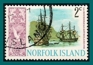 Norfolk Island 1967 Ships, 2c used #101,SG78