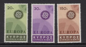 Cyprus  #297-299  MNH  1967   Europa