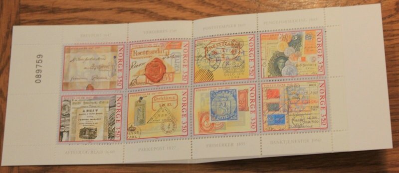 NORWAY COMPLETE BOOKLET 350TH ANNIVERSARY NORWAY POST SCOTT # 112a