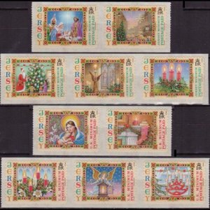 JERSEY 2004 - Scott# 1144a-5e Christmas Set of 10 NH