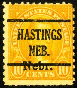 US Stamps # 679 MNH Fresh 10¢ With Hastings NE Pre-Cancel