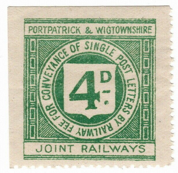 (I.B) Portpatrick & Wigtownshire Joint Railways : Letter Stamp 4d