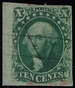 Scott #15 - $250.00 – F/VF-used – Manuscript cancel. Position 81L1.