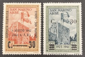 San Marino 1942 #200-1, Regular Issue S/C, Unused/MH.