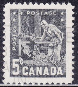 Canada 373 Underground Mining 5¢ 1957