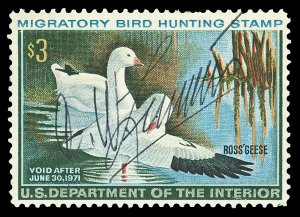 Scott RW37 $3.00 Duck Hunting Signed F-VF Part OG Cat $8