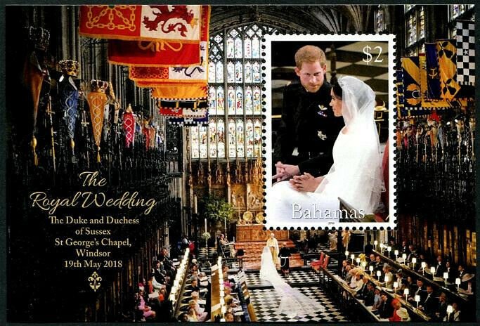 HERRICKSTAMP NEW ISSUES BAHAMAS Sc.# 1482 Royal Wedding Prince Harry S/S