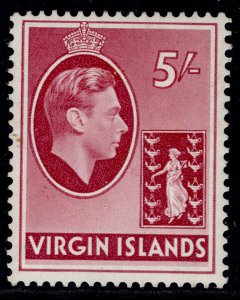 BRITISH VIRGIN ISLANDS GVI SG119, 5s carmine, M MINT. Cat £75. CHALKY