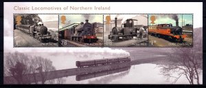 Great Britain 2013 Northern Ireland Locomotives MNH Miniature Sheet SC 3197