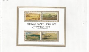 SOUTH AFRICA REPUBLIC - 1975 - Thomas Baines - Perf Souv Sheet - Light Hinged