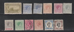 Bahamas Small Mixture of 12 Definitive Stamps, Mint & Used