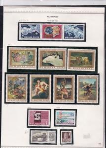 hungary issues of 1969 fossils etc stamps page ref 18296