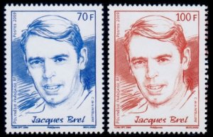 Fr. Polynesia Jacques Brel Belgian singer songwriter actor 2v 2009 MNH