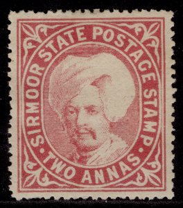 INDIAN STATES - Sirmoor QV SG9b, 2a rose-red, M MINT.