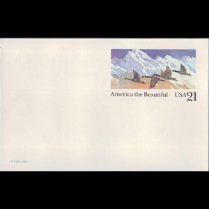 U.S.A. 1989 - Postal Card - Rocky Mountains 21c