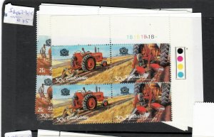 ZIMBABWE  (P2805B)  FARMERS    SC 462-3   PLATE 1B   BLOCKS OF 4  MNH 