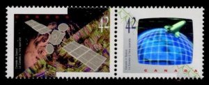 Canada 1992, MNH Satellite, Space, Hologram Pair set # 1442a