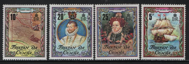 Tristan da Cunha, 278-281, (4) SET, MNH, 1980 Golden hinde, drakes route,