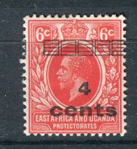 BRITISH KUT; 1917 early GV surcharged ' 4 CENTS ' issue Mint hinged SHIFTED Optd