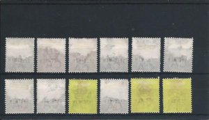 GAMBIA 1902-05 SET OF TWELVE OVERPRINTED SPECIMEN MM SG 45s/56s CAT £250