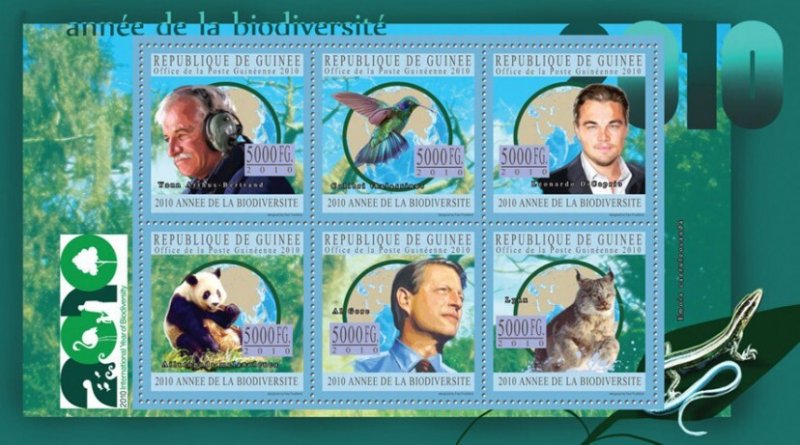 GUINEA - 2010 - Biodiversity Year - Perf 6v Sheet - Mint Never Hinged