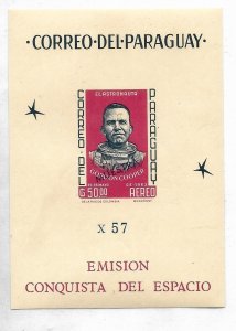 PARAGUAY 1963 ASTRONAUT GORDON COOPER SPACE CONQUEST IMP. SOUVENIR SHEET MNH