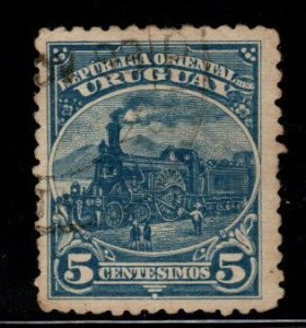 Uruguay Scott 114 Used Steam Locomotive stamp