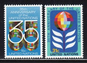 United Nations #322-23 ~ Cplt Set of 2 ~ Mint, NH  (1980)