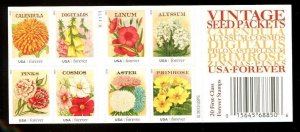 (F) USA #4763b Vintage Seed Packets  booklet of 20 forever stamps MNH