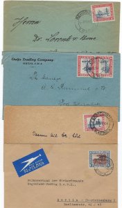 SOUTH WEST AFRICA 1930s COLLECTION OF 7 POSTAL HISTORY COVERS INCLUDING PAIR REG