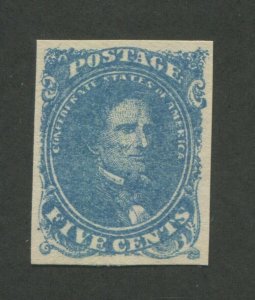 1862 Confederate States of America Postage Stamp #4 Mint VF No Gum