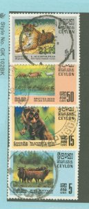 Ceylon #439-42 Used Single (Complete Set) (Animals)