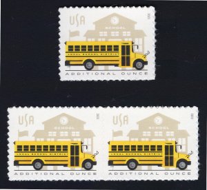 2023 US STAMP - School Bus -  Pane Pair and Single - SC# 5741 