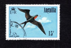 Anguilla SC# 625   VF, Used, 15c Man O-War Bird  ..... 0230031