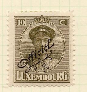 Luxembourg 1921-22 Early Issue Fine Mint Hinged 10c. Official Optd 253196