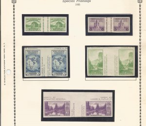 US GUTTER PAIR COLLECTION, MNH