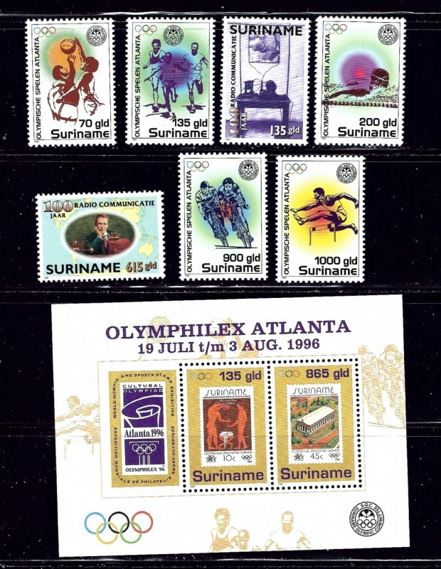 Surinam 1047-52A MNH 1996 Olympics    (ap1435)