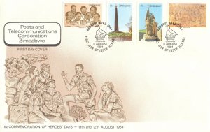 Zimbabwe Scott #'s 477 - 480 FDC