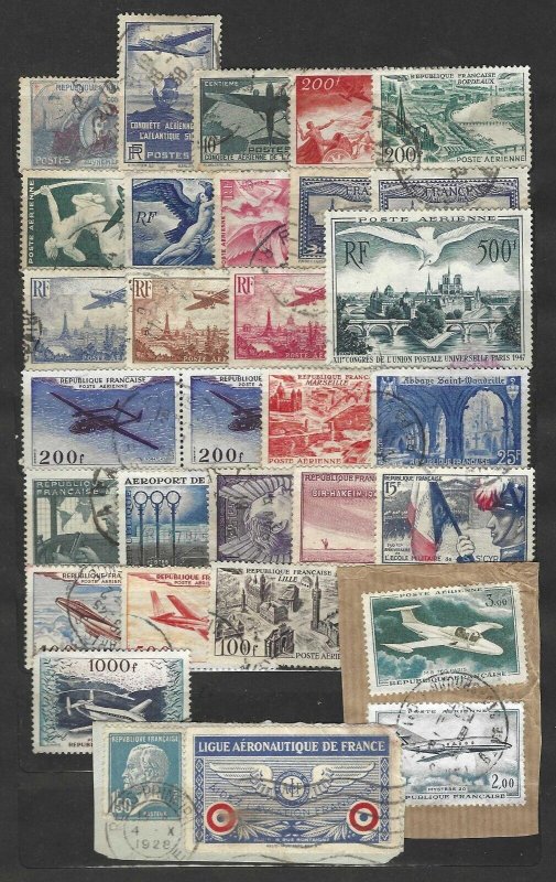 FRANCE 1920-1950 COLLECTION OF 100+ STAMPS MINT HINGED & NEVER HINGED & FEW USED