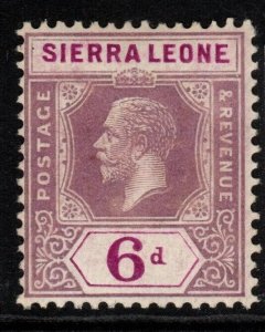 SIERRA LEONE SG139 1921 6d GREY-PURPLE & BRIGHT PURPLE MTD MINT