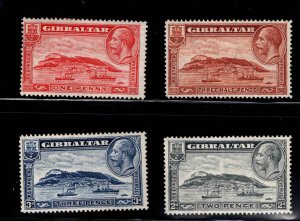 Rock of Gibraltar with ships in bay Scott 96-99 MH*set