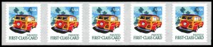 US Sc 3522 VF/MNH PN (S11111) Strip of 5 - 2001 15¢ Woody Wagon